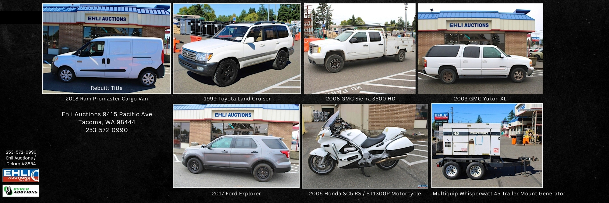 Ehli Auctions 9415 Pacific Ave Tacoma, WA 98444 253 572 0990 (6)